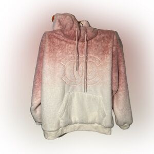 Gradient Pink and Cream Hoodie